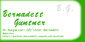 bernadett guntner business card